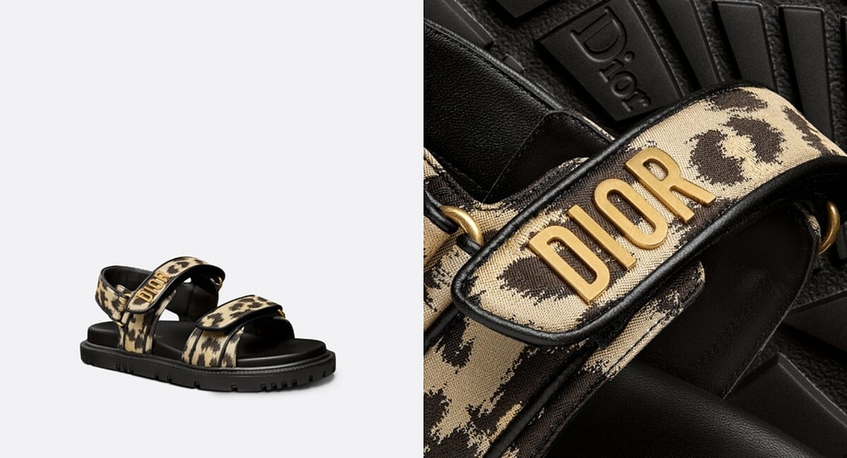 Dior Act涼鞋(豹紋印花),售價NT$38,000