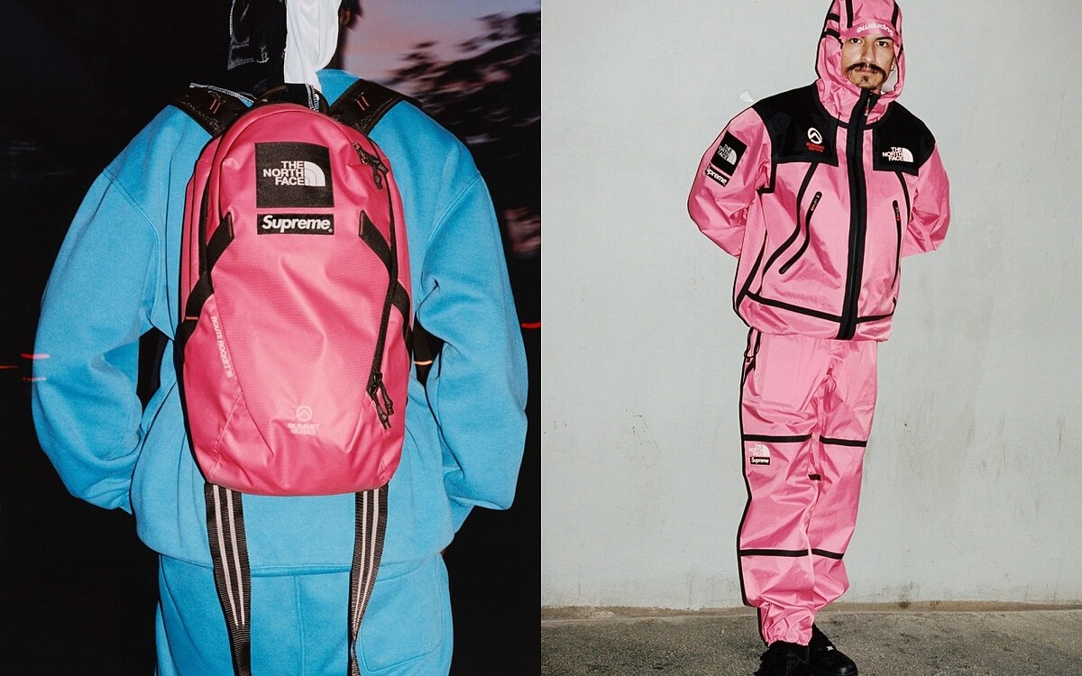 The North Face X Supreme 2021春夏聯名戶外服飾與配件以防水的尼龍材質製作，耐用又耐髒