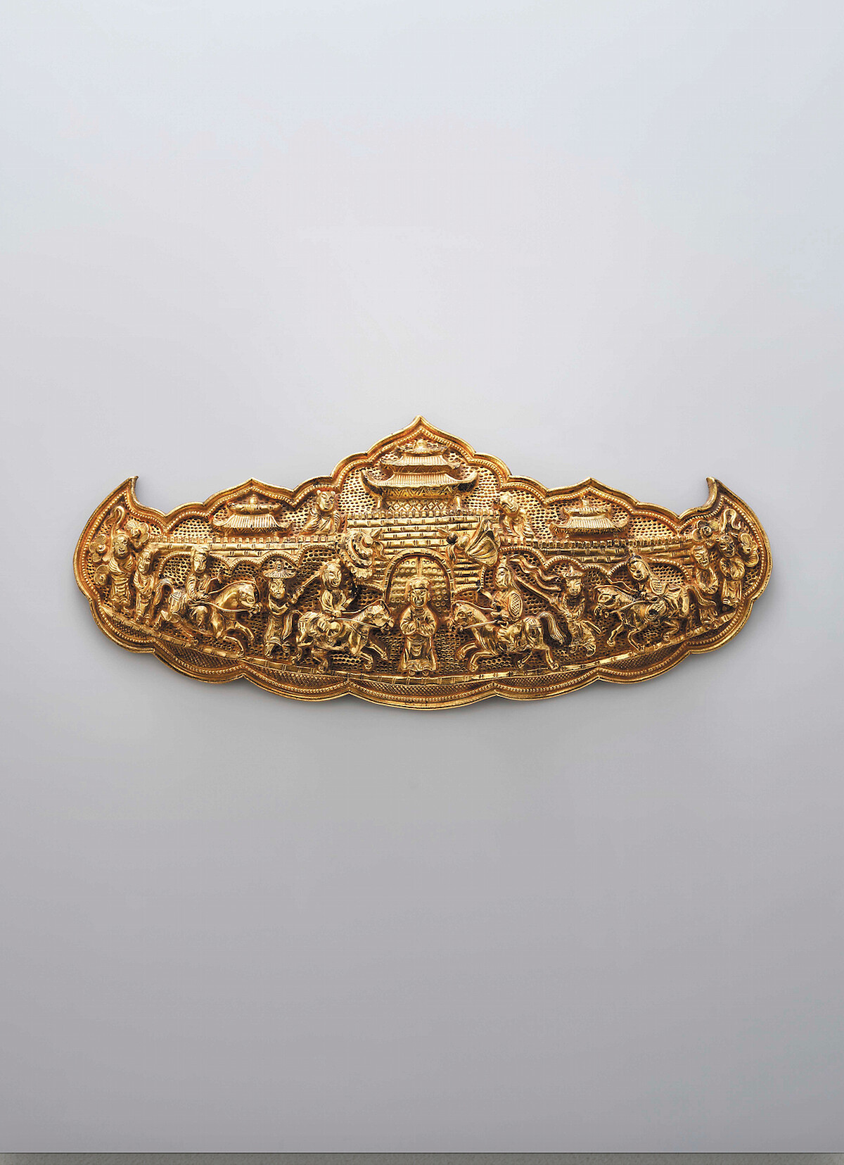 四馬投唐圖金滿冠,明代, 1368-1644, 夢蝶 軒藏品。