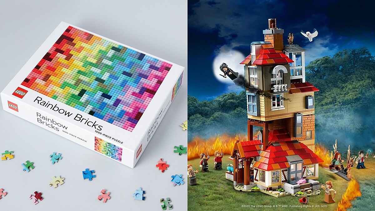 拼圖控請挑戰！博客來推薦在家玩1000片樂高彩虹、絕美水母拼圖，還有哈利波特積木必須搬回家