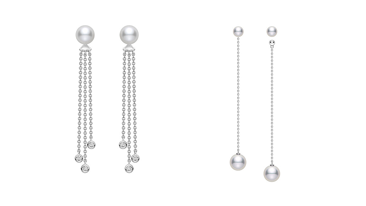 MIKIMOTO 珍珠流蘇耳環、MIKIMOTO 珍珠長耳環 