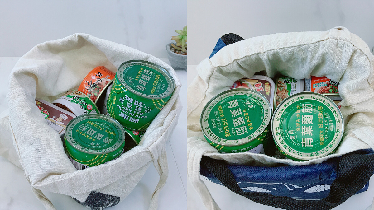 ▲建議使用金屬罐頭、雙層袋子，並盡量塞滿袋子內部空間。