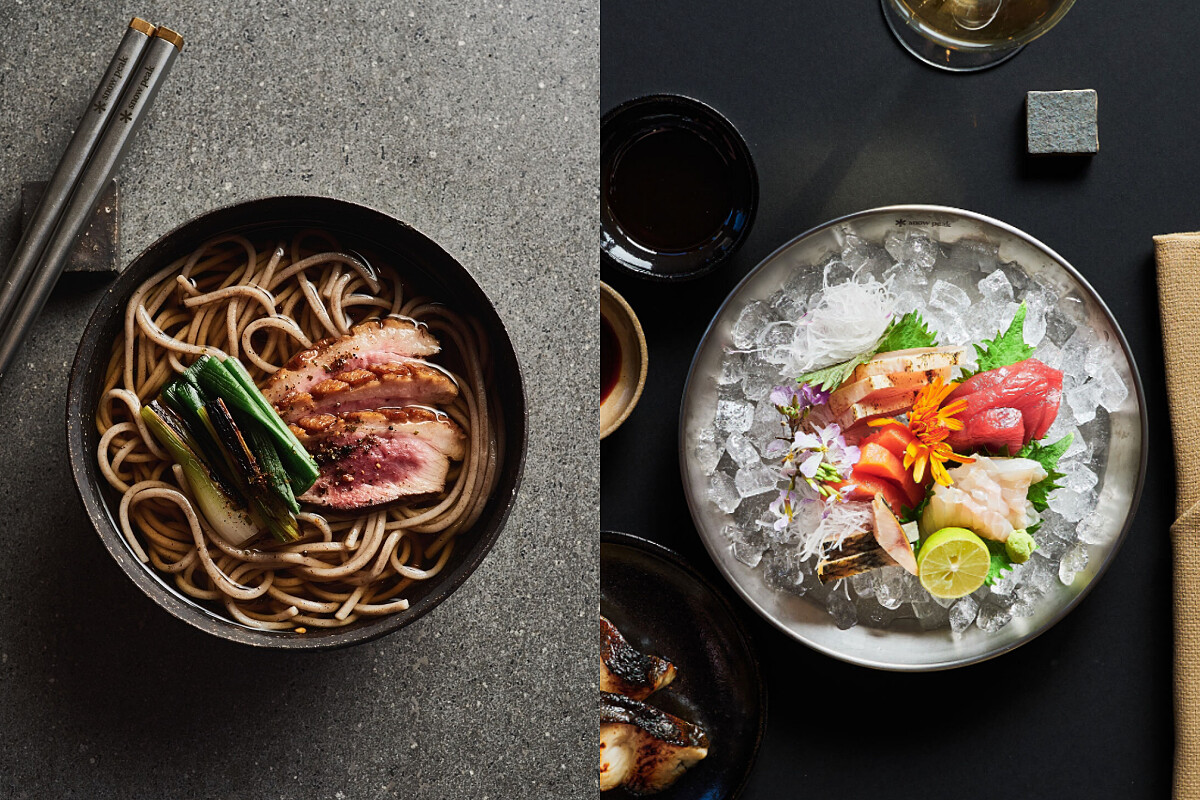 餐點有著濃厚的日本風味，生魚片跟蕎麥片都吃得到。