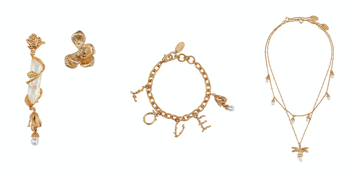 H&M X Brock Collection聯名飾品，採用回收金屬製作。