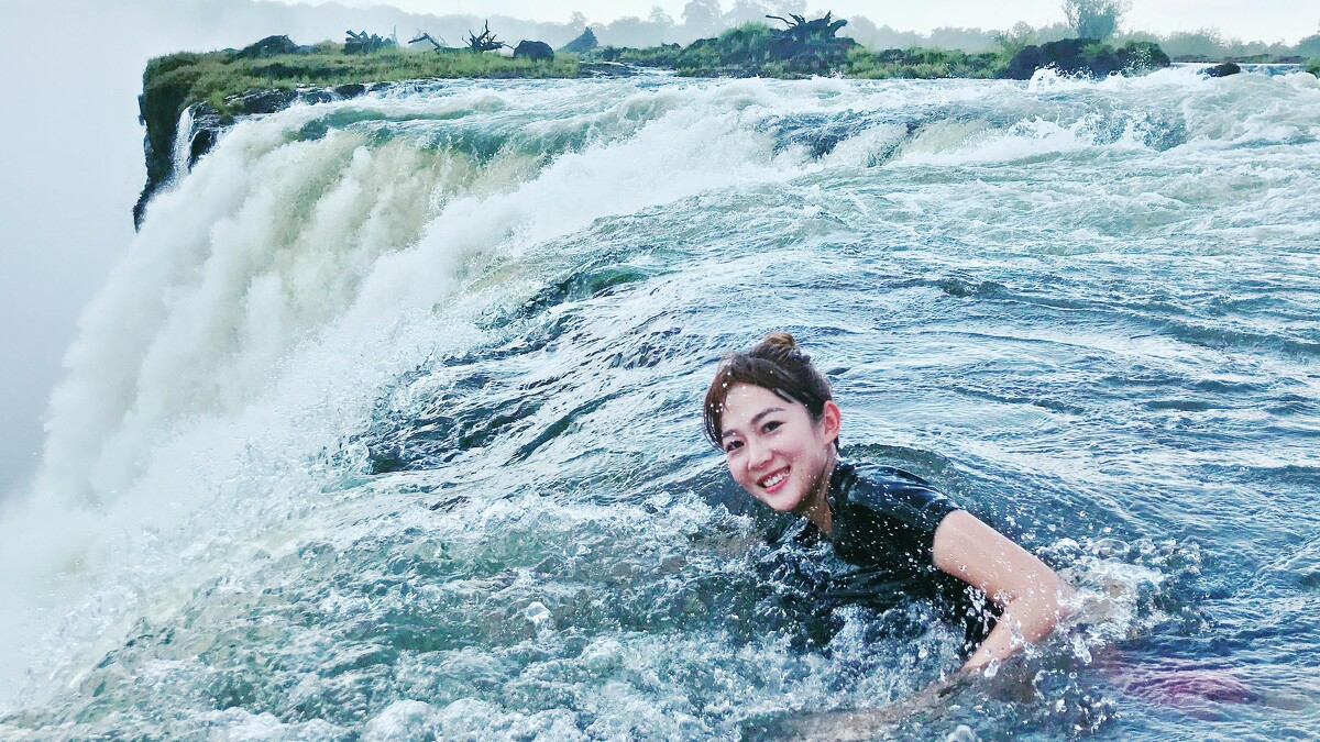 ▲游泳也是魏華萱的嗜好。（圖 / 魏華萱提供）