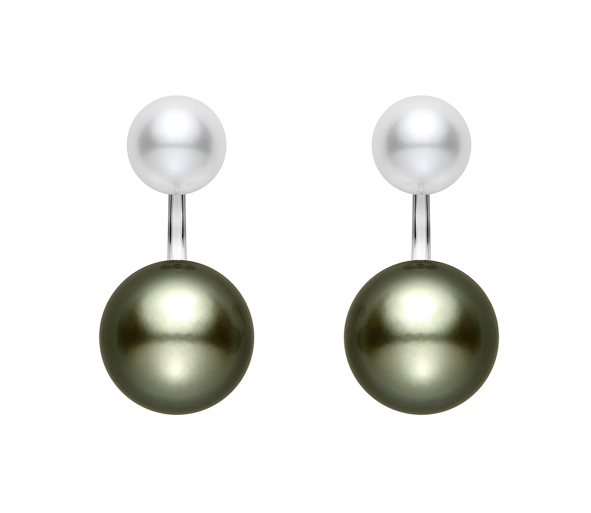 全新上市-MIKIMOTO黑白珍珠耳環 價格電洽