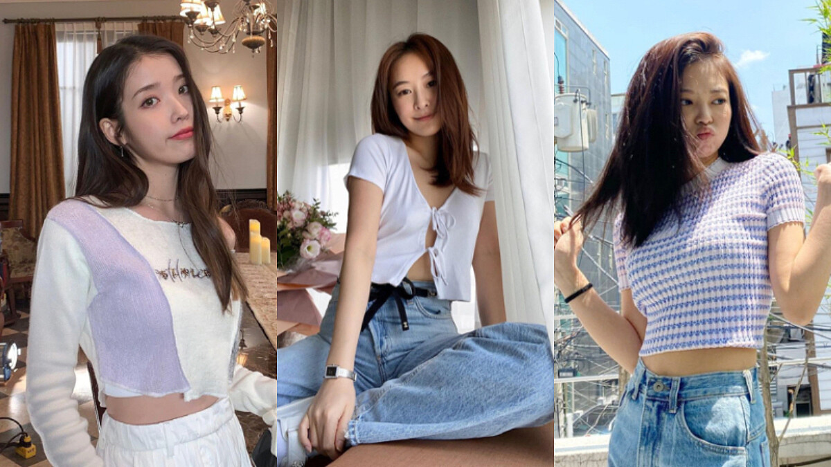 2021 夏天穿搭關鍵字：短版上衣，好比例神器非它莫屬，搭配高腰牛仔褲長腿效果更明顯！