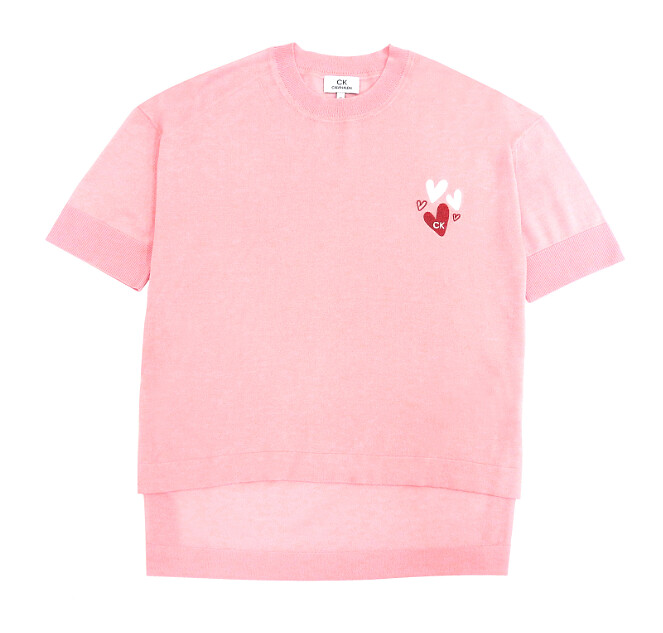 CALVIN KLEIN 粉色有機棉上衣，NT$7,690。