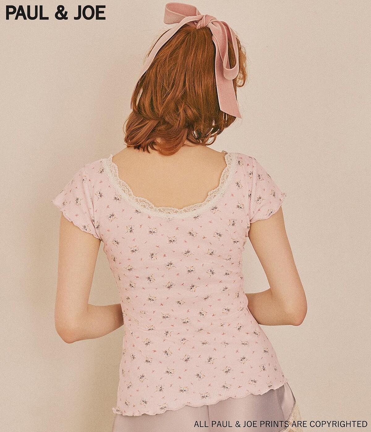 Paul & Joe X PJ 經典印花蕾絲短袖上衣，NT690