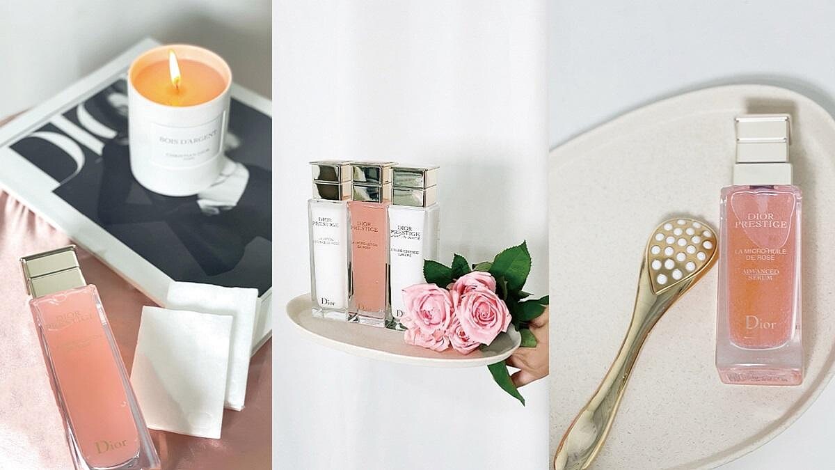 逛一趟DIOR線上旗艦店，用整套玫瑰保養療癒宅家時光！迪奧3大精華化妝水「濕敷提案」解決黯沉出油…每分每秒肌膚嫩亮彈潤～