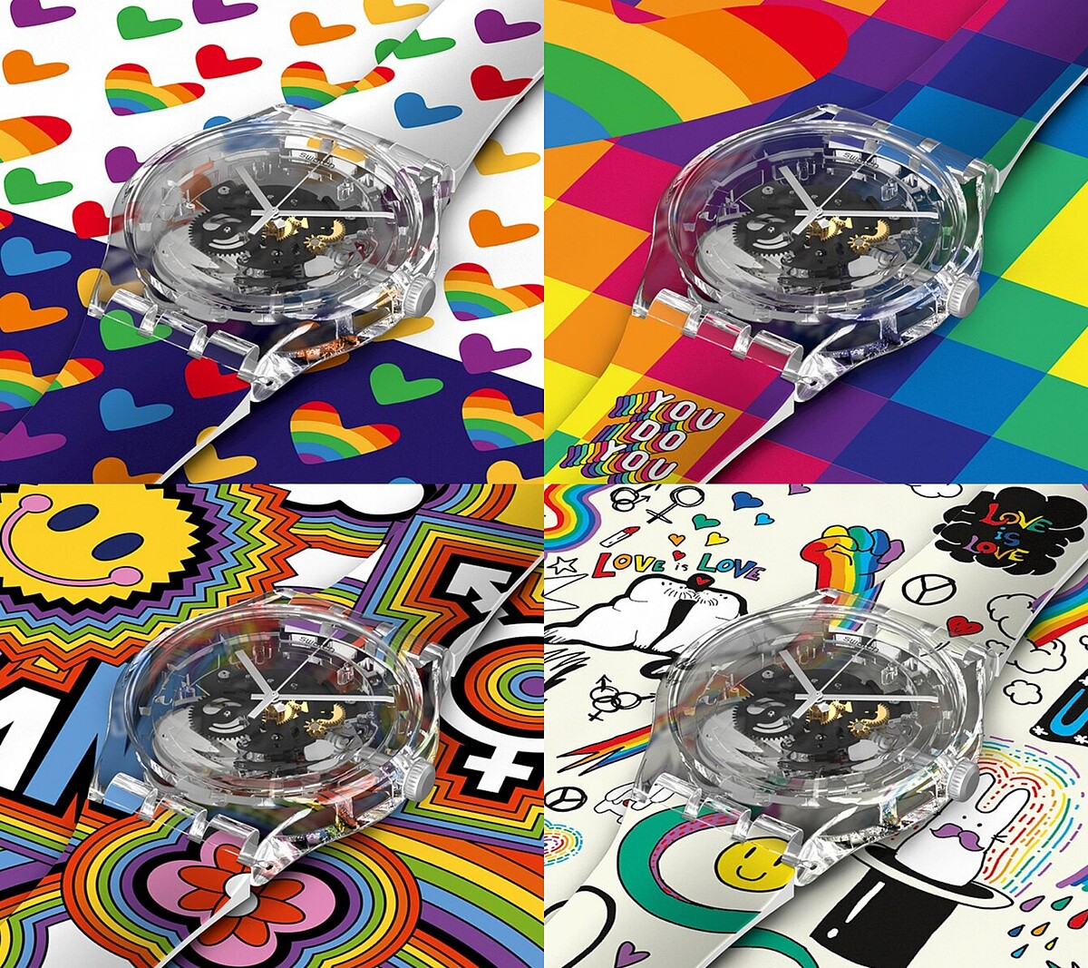 Swatch 2021 Pride系列客製手錶畫布