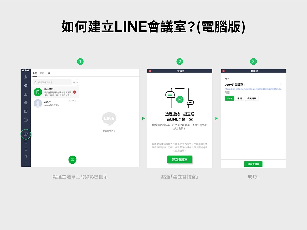 如何建立LINE會議室？(電腦版)