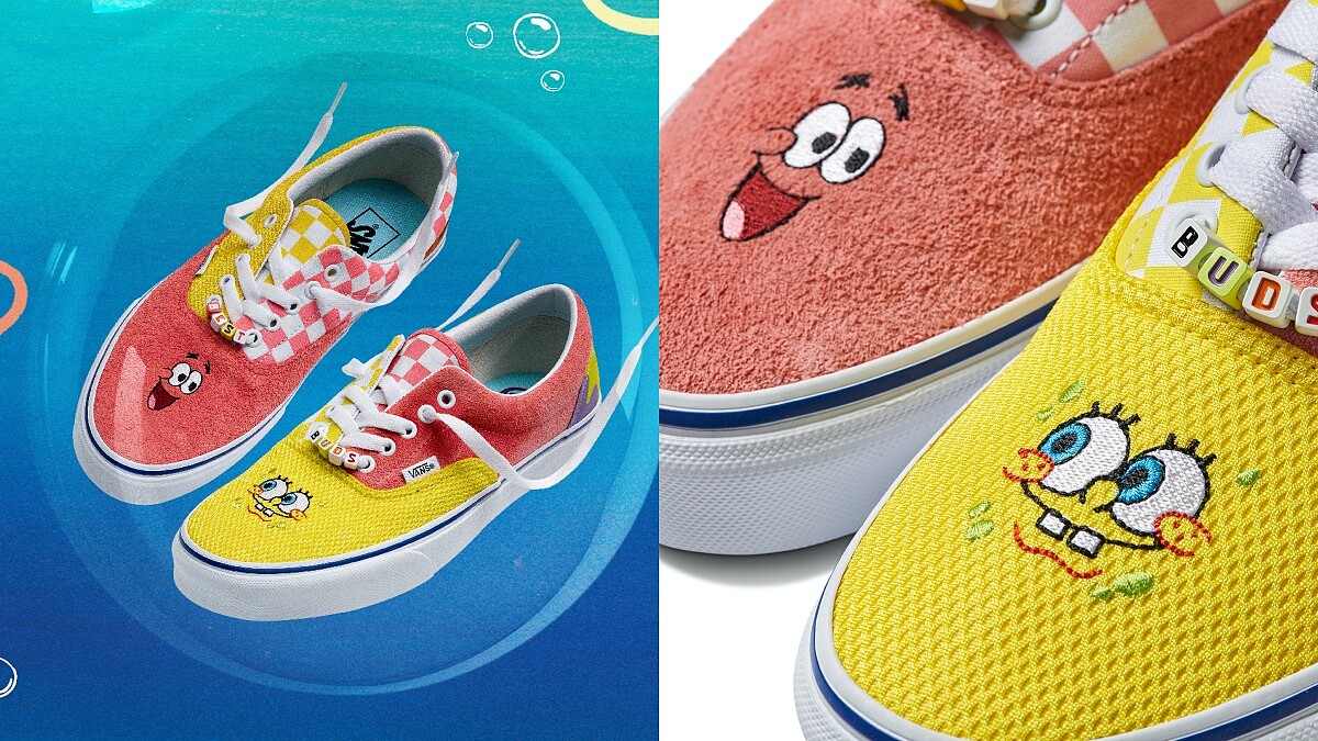 集合海綿寶寶、派大星！Vans將明星球鞋Old Skool、Era、SK8-Hi推出萌趣聯名系列，還有棋盤格後背包、腰包