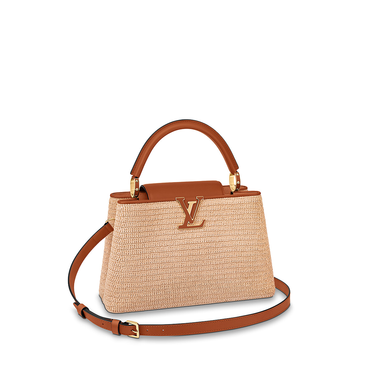 Louis Vuitton Capucines MM 編織手袋，售價NT$187,000