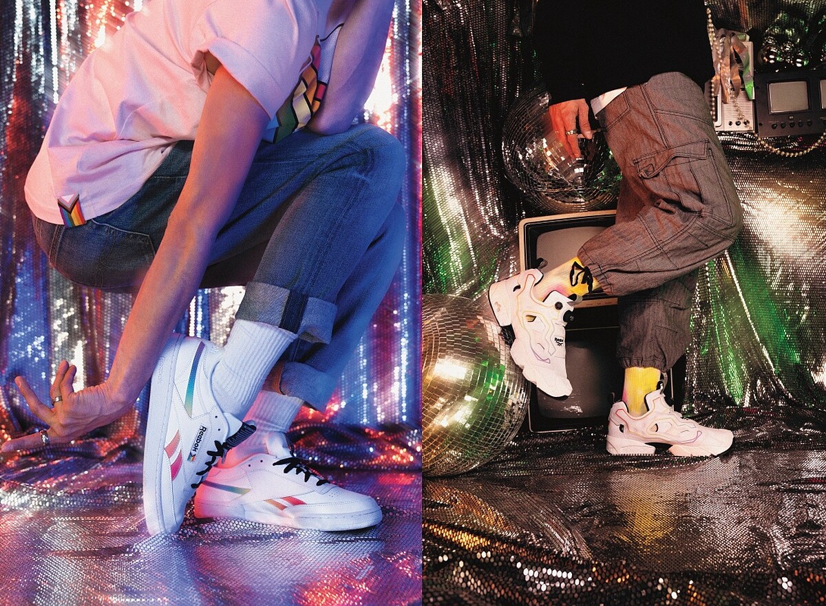 Reebok Pride系列（左）Club C，售價NT$2,650/（右）Instapump Fury OG，售價NT$4,850