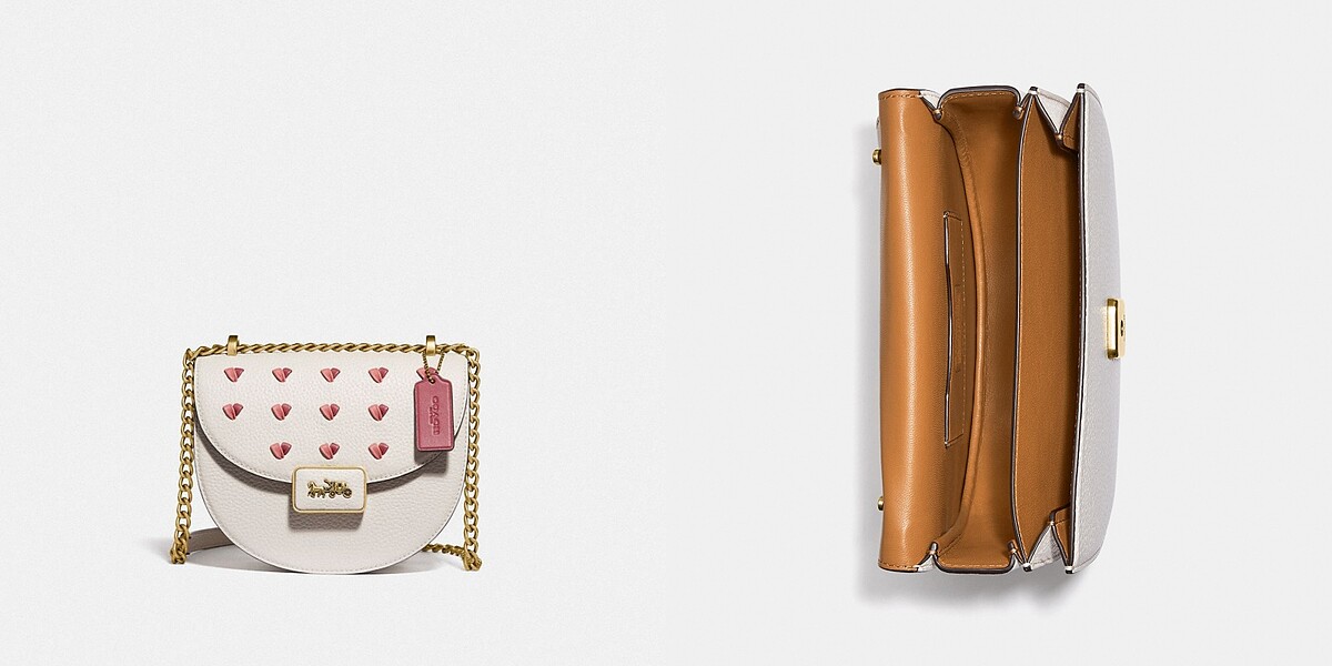 Coach Alie Saddle手袋心形刺繡手袋,售價NT$23,800