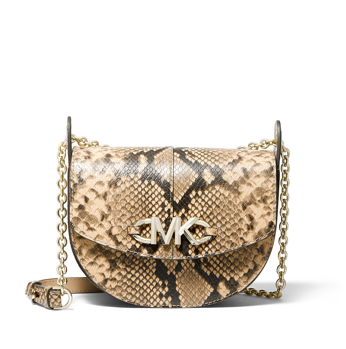 Michael Kors Izzy馬鞍包(蛇紋款),售價NT$14,000