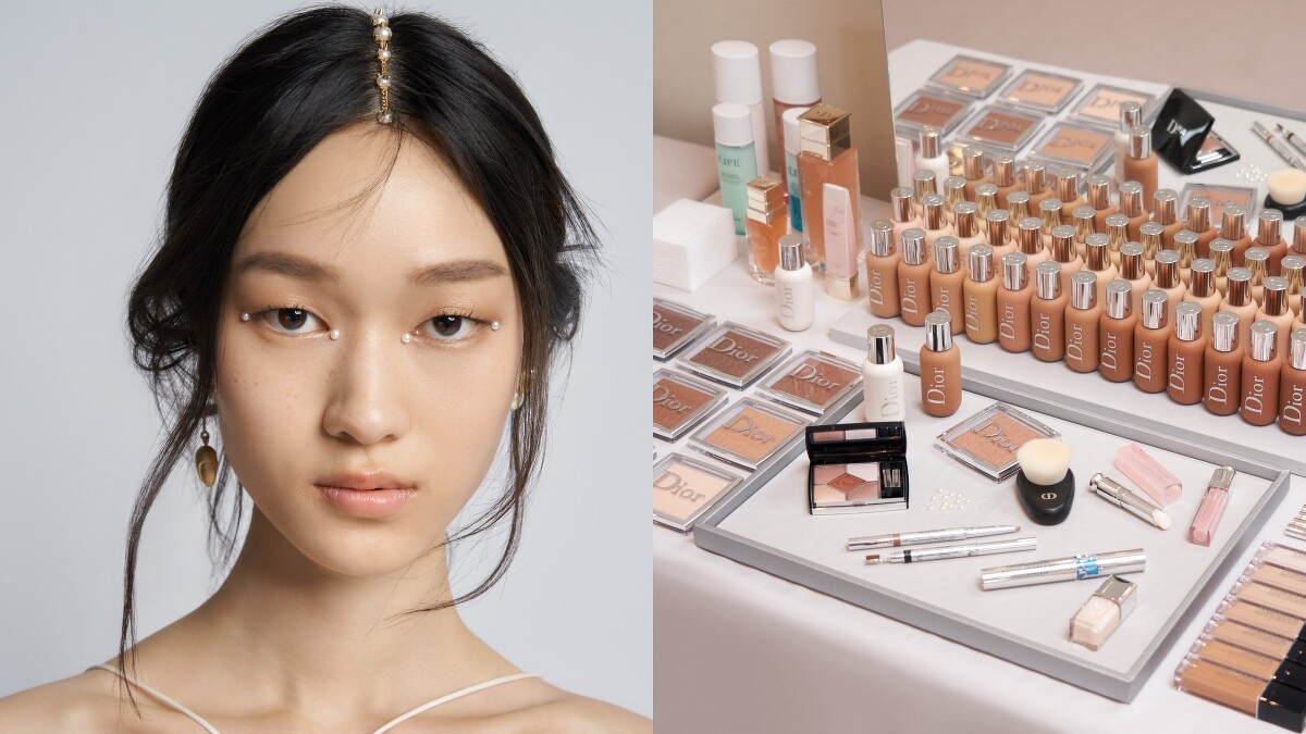 迪奧2022度假系列,由迪奧全球彩妝創意形象總監Peter Philips設計並執行後台彩妝(攝影:Lakovos Kalaitzakis for Christian Dior Parfums)。