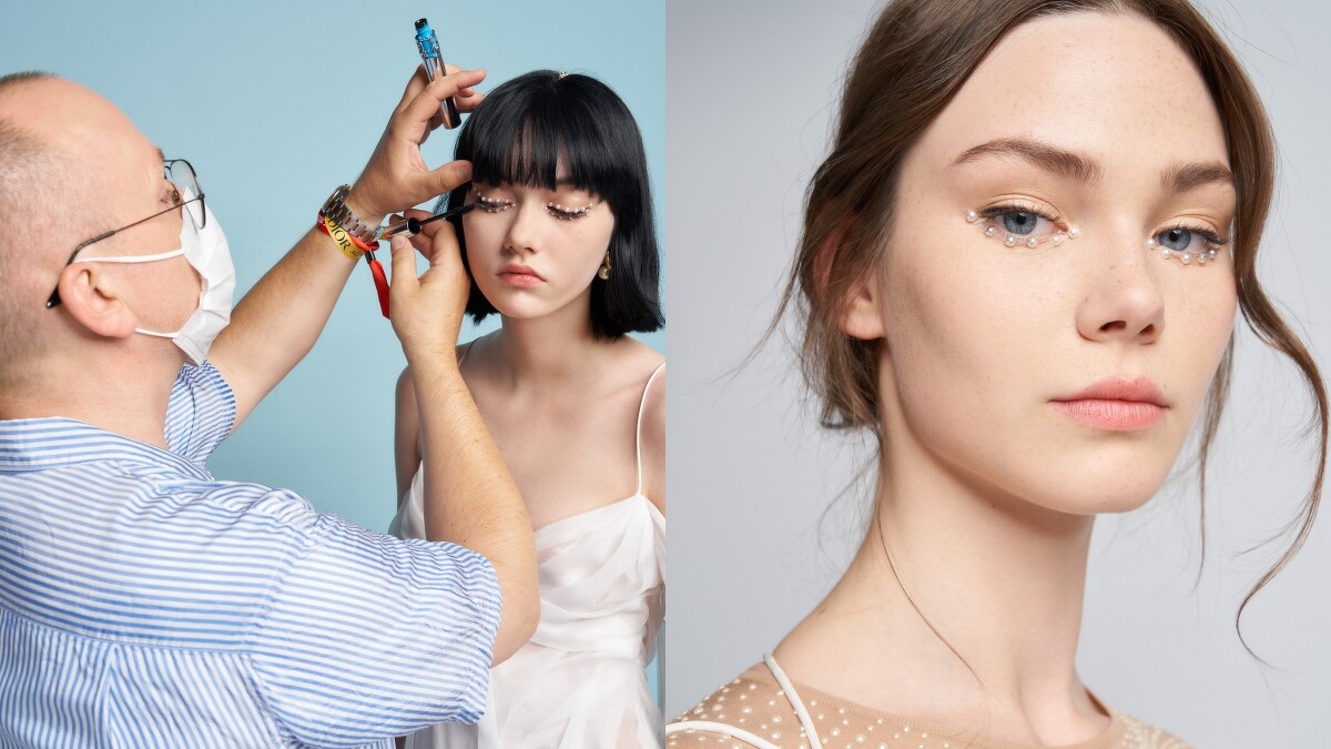 迪奧2022度假系列,由迪奧全球彩妝創意形象總監Peter Philips設計並執行後台彩妝(攝影:Lakovos Kalaitzakis for Christian Dior Parfums)。