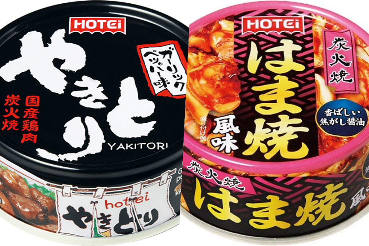 （左）大蒜黑胡椒烤雞肉串，（右）濱燒簾蛤。