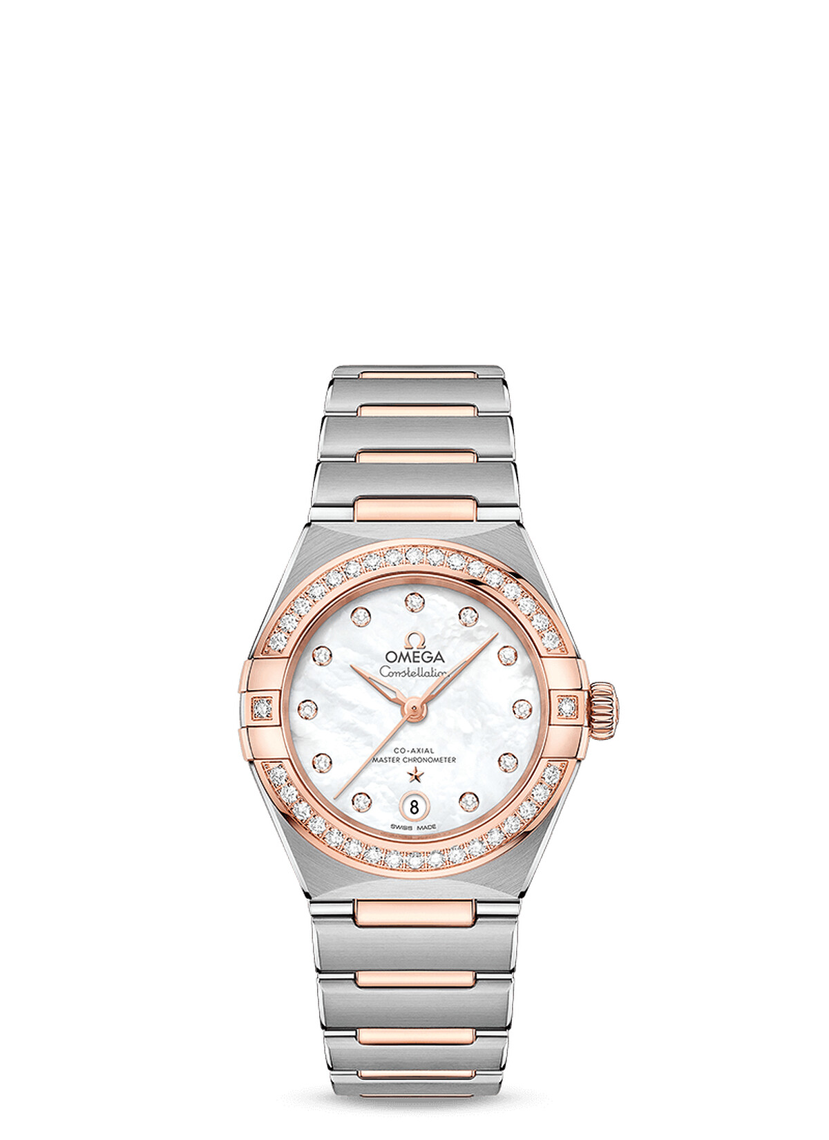 歐米茄Omega星座Constellation系列手錶，錶徑尺寸29毫米，同軸擒縱大師天文台機械機芯，售價台幣$414,000