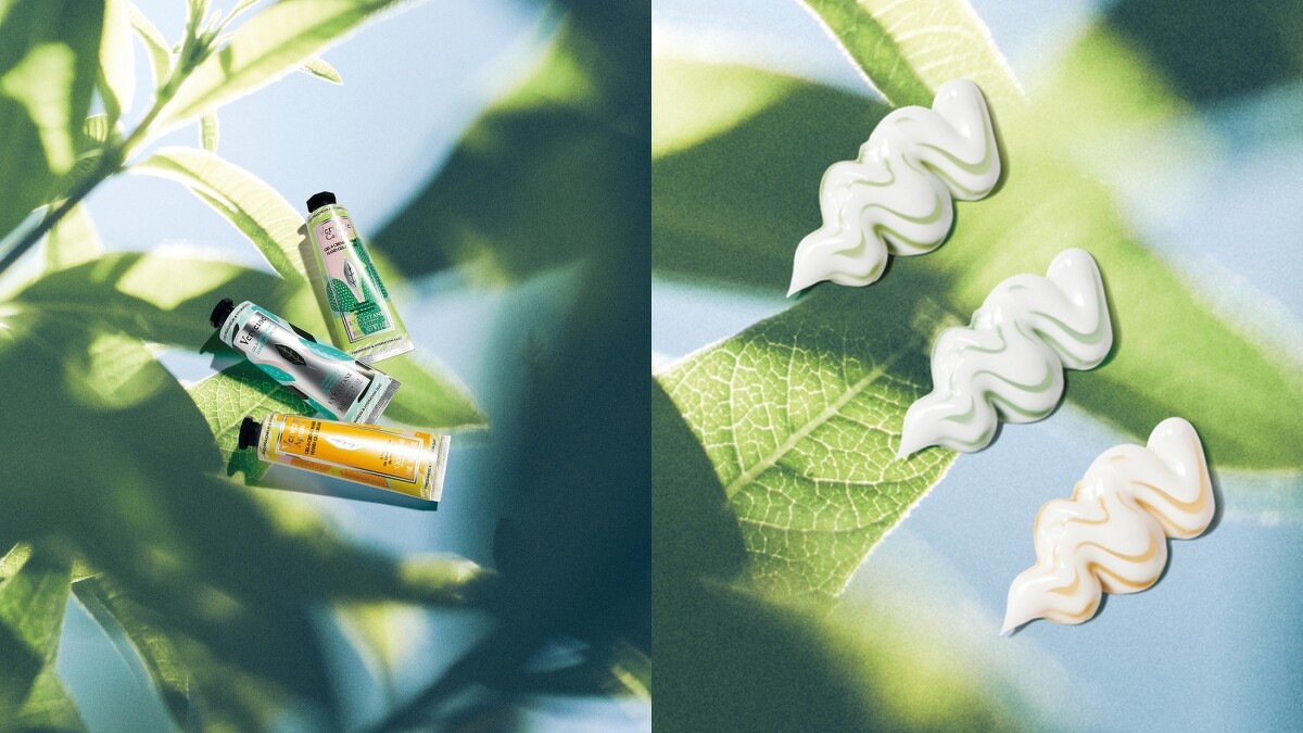 L'OCCITANE歐舒丹2021馬鞭草玩色沁涼護手乳情境照與質地