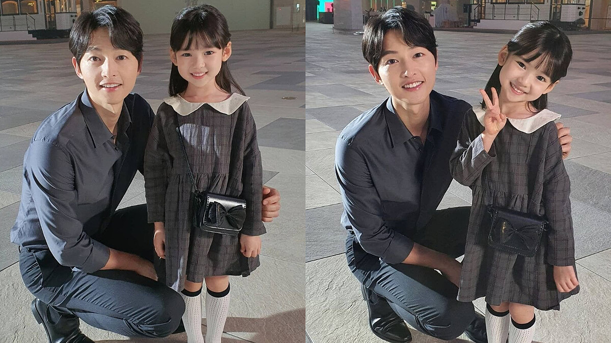 《文森佐》播畢近2個月還在燒！宋仲基 合照小童星太有父女相，網激動喊：「和大家介紹，這是我老公和女兒。」