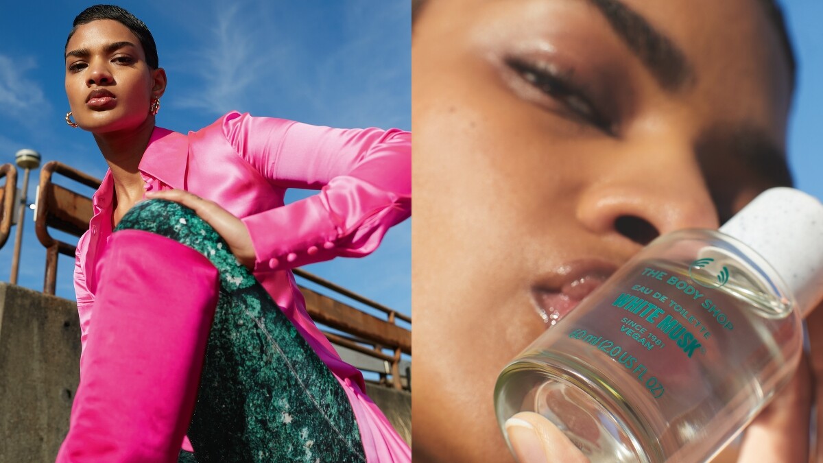 The Body Shop 2021年White Musk&reg;白麝香主視覺與情境圖。