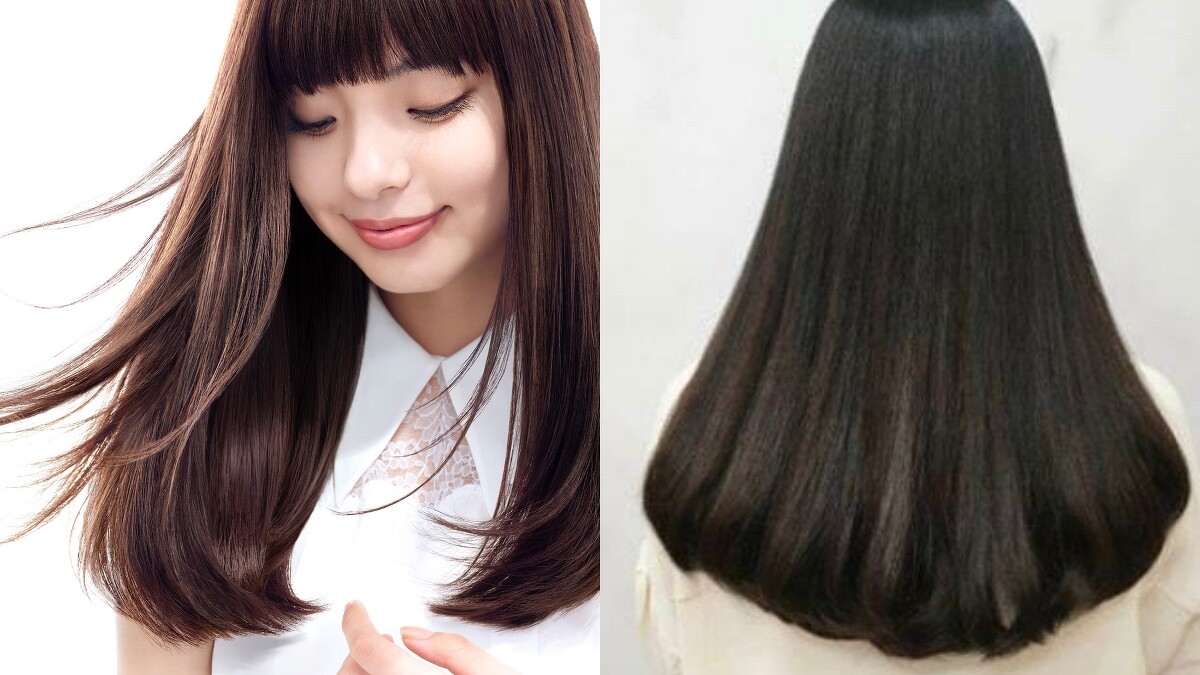 資生堂專業美髮建議面試髮型，以深色直髮造型增加信賴感(左圖資生堂提供、右圖by @ola_hair_salon