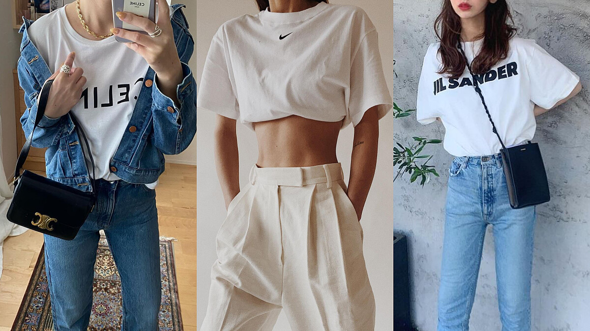 穿不膩的白T!搜羅Jil Sander、Nike、Agnès b…5件日本女生最常穿的白色logo T