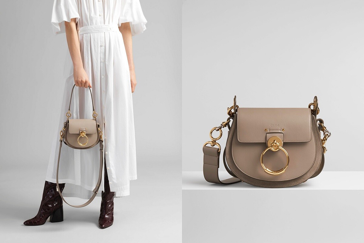 Chloé Tess灰色肩背提包，售價NT$62,800