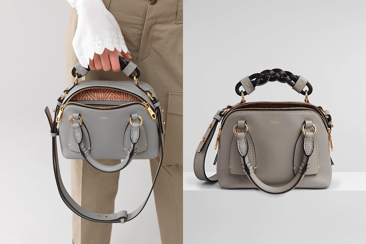 Chloé Daria灰色小型肩背提包，售價NT$60,200