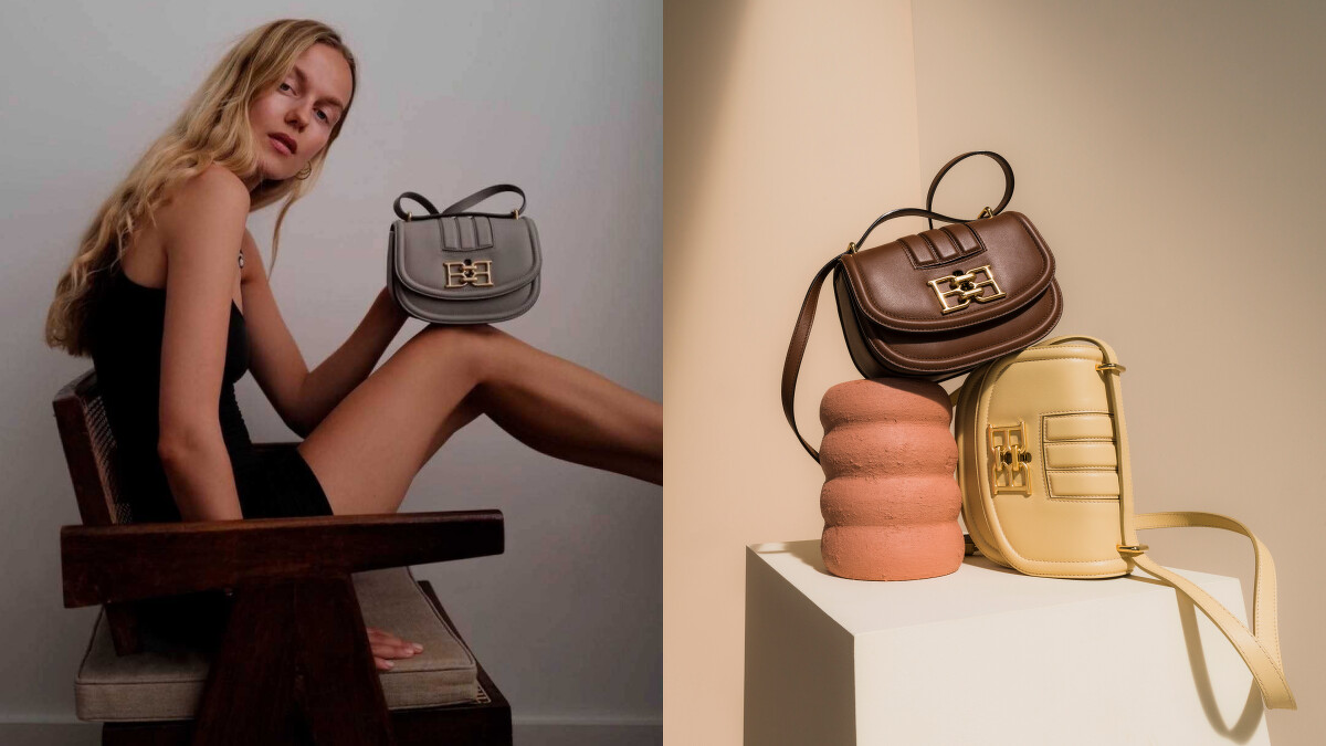 Bally B-Chain系列Bombé皮革半月包,售價NT$52,800