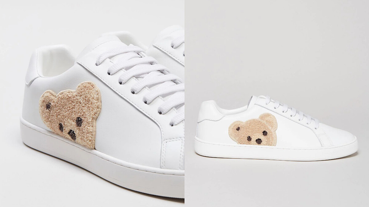 泰迪熊粉必收！義大利潮牌Palm Angels推出軟萌熊熊小白鞋，穿上泰迪熊白鞋可愛度翻倍