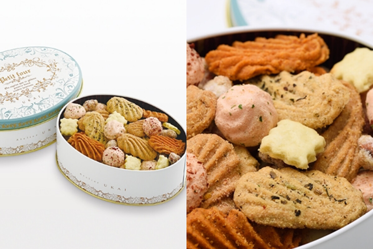 餅乾禮盒（鹹甜）日幣2,500元（含稅）。