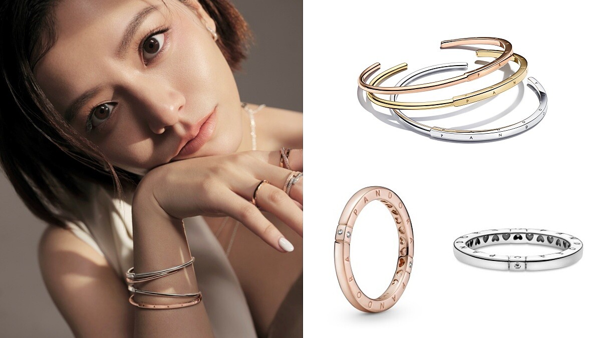 極簡控必收！Pandora全新Signature系列主推玫瑰粉、金、銀I-D手環，還有三環項鍊、戒指、耳環(附售價)