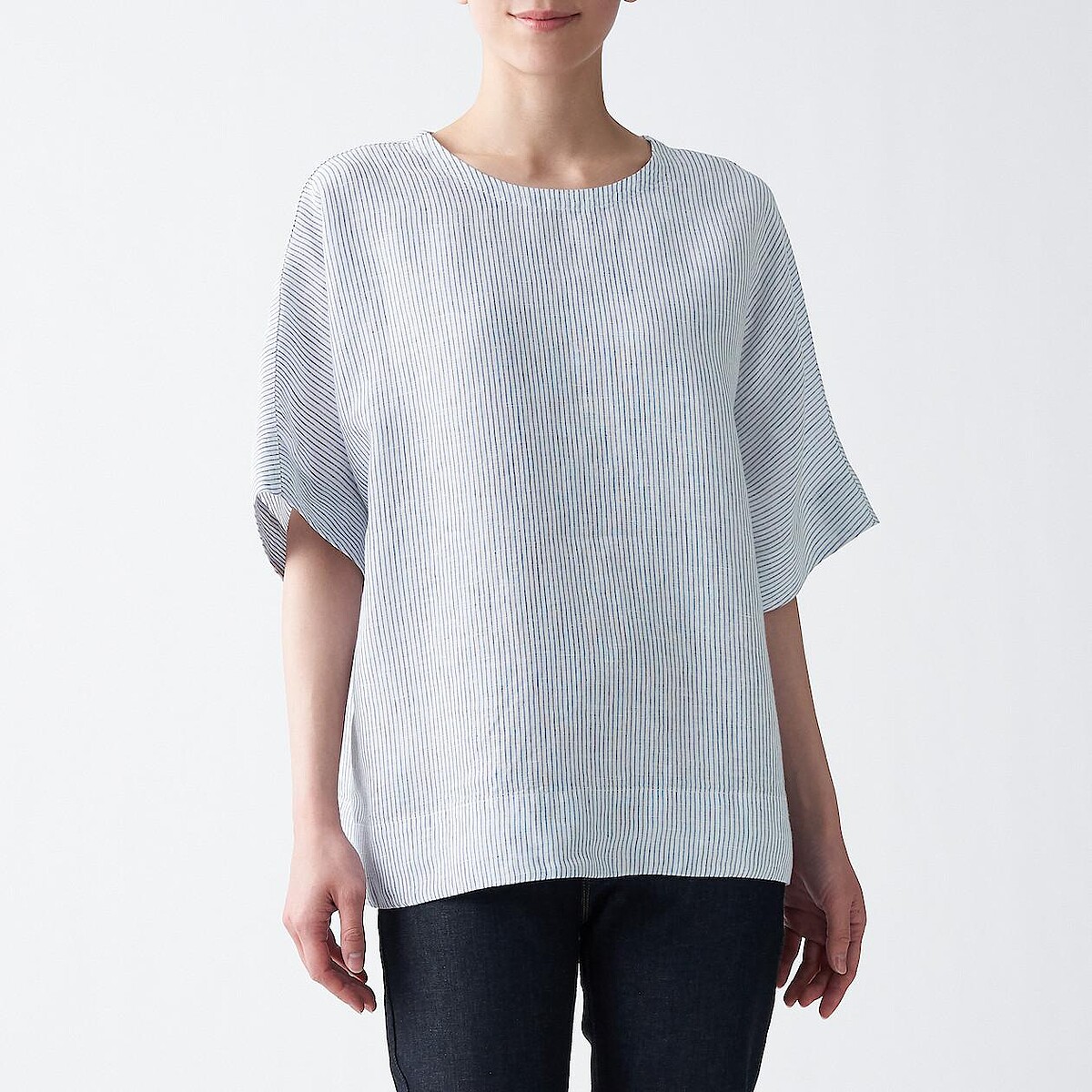 有機亞麻水洗短袖套衫，NT$990