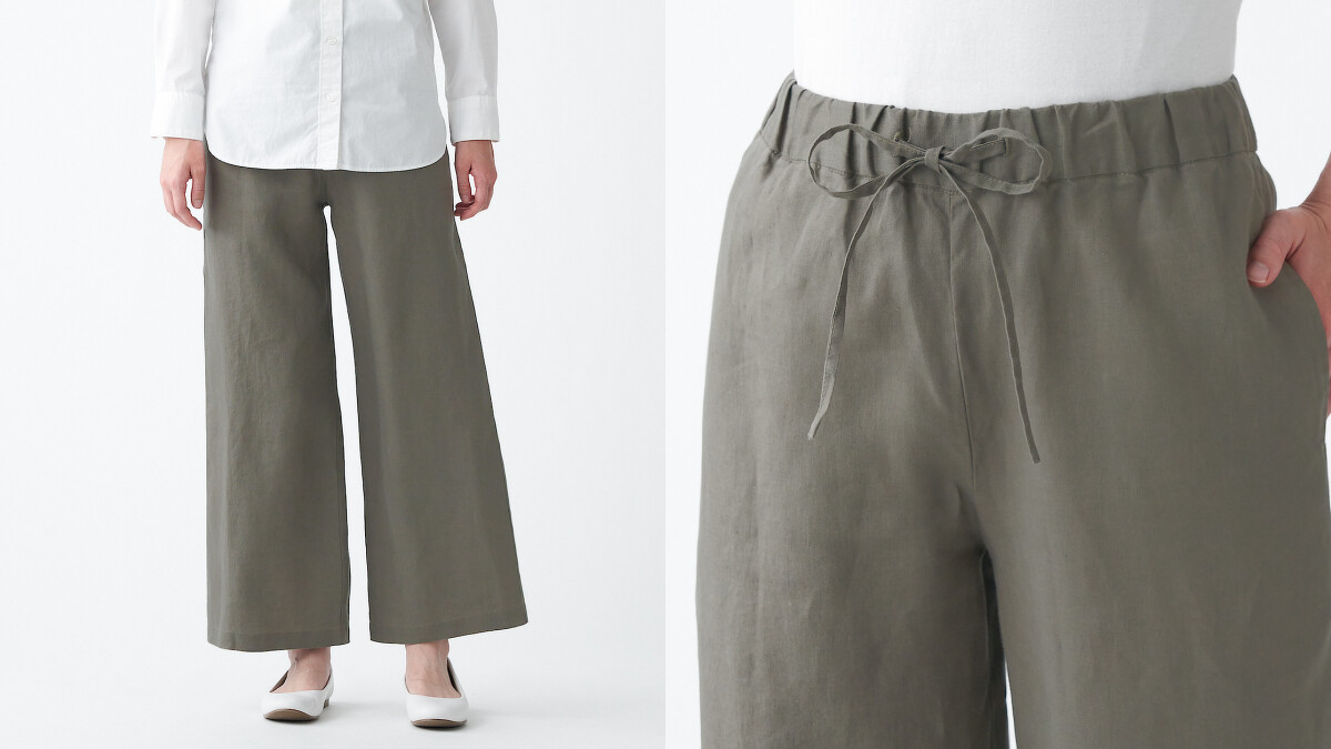 法國亞麻直筒褲，NT$1,190