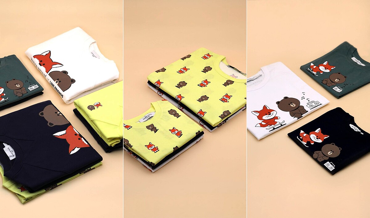 Maison Kitsun&eacute; X Line Friends聯名T恤 成人，售價NT$3,200
