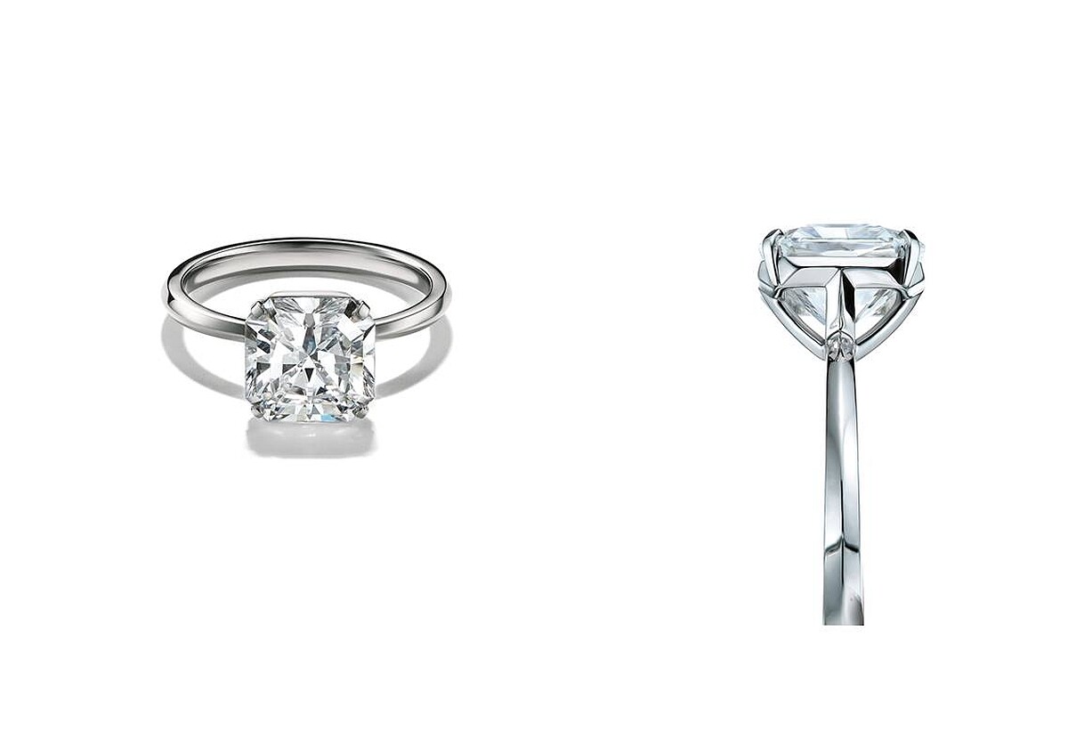 Tiffany True鉑金鑲嵌鑽石戒指