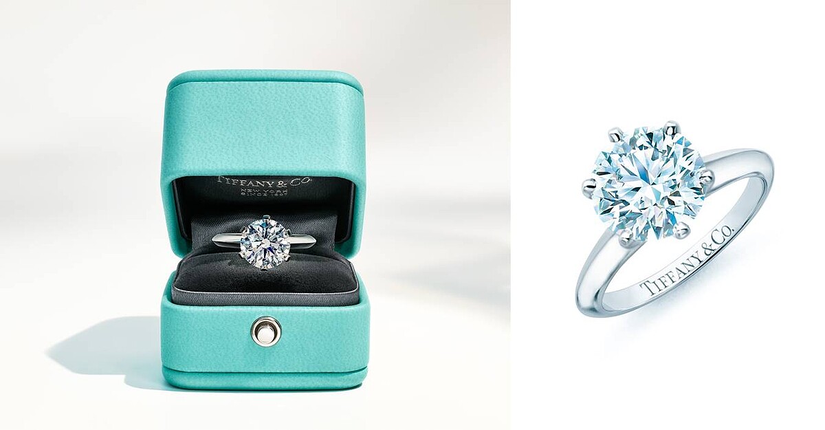 The Tiffany Setting鉑金六爪鑽石戒指