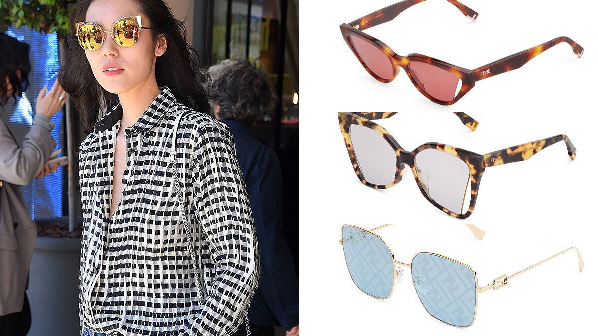劉雯私服必備，選出妳的命定小臉墨鏡！依照圓臉、方臉、瓜子臉⋯盤點 Fendi 2022 秋冬女士太陽眼鏡