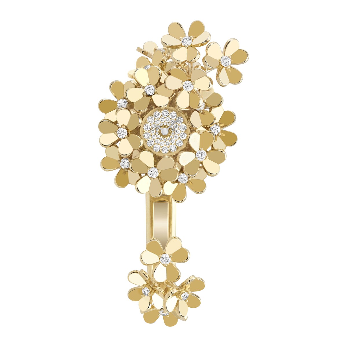 Frivole Secrète神秘腕錶(黃K金、鑽石、石英機芯)，建議售價約新台幣1,380,000元