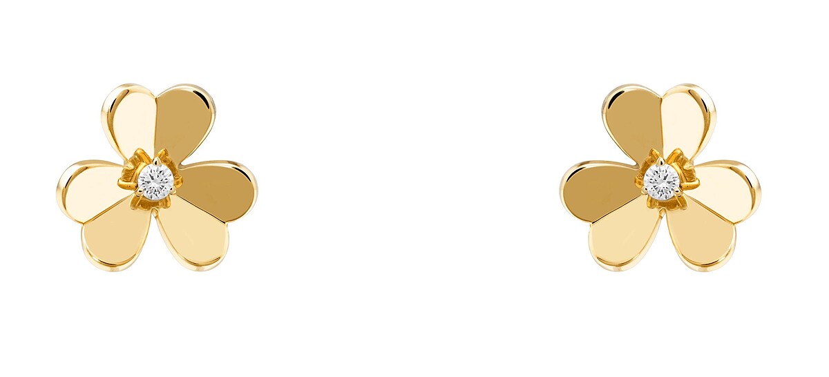 Frivole耳環，迷你款式，黃K金，鑽石，建議售價約新台幣$85,500元