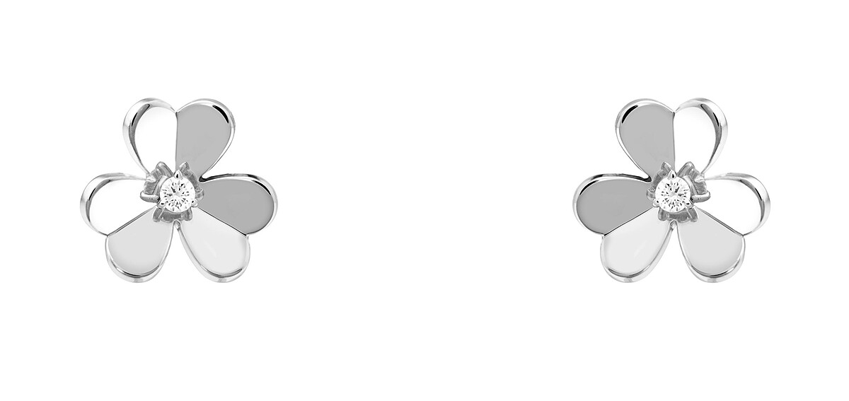 Frivole耳環，迷你款式，白K金，鑽石，建議售價約新台幣$90,000元