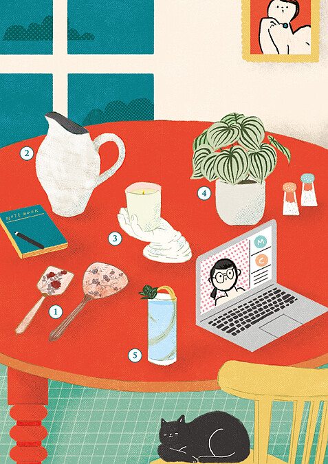 ▲柚木蝴蝶桌,Natural n’ Vintage。(插圖/Mori三木森)