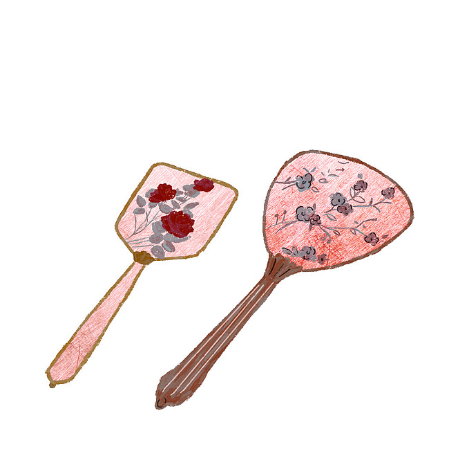 ▲法國古董玫瑰花鏡,Natural n’ Vintage。(插圖/Mori三木森)