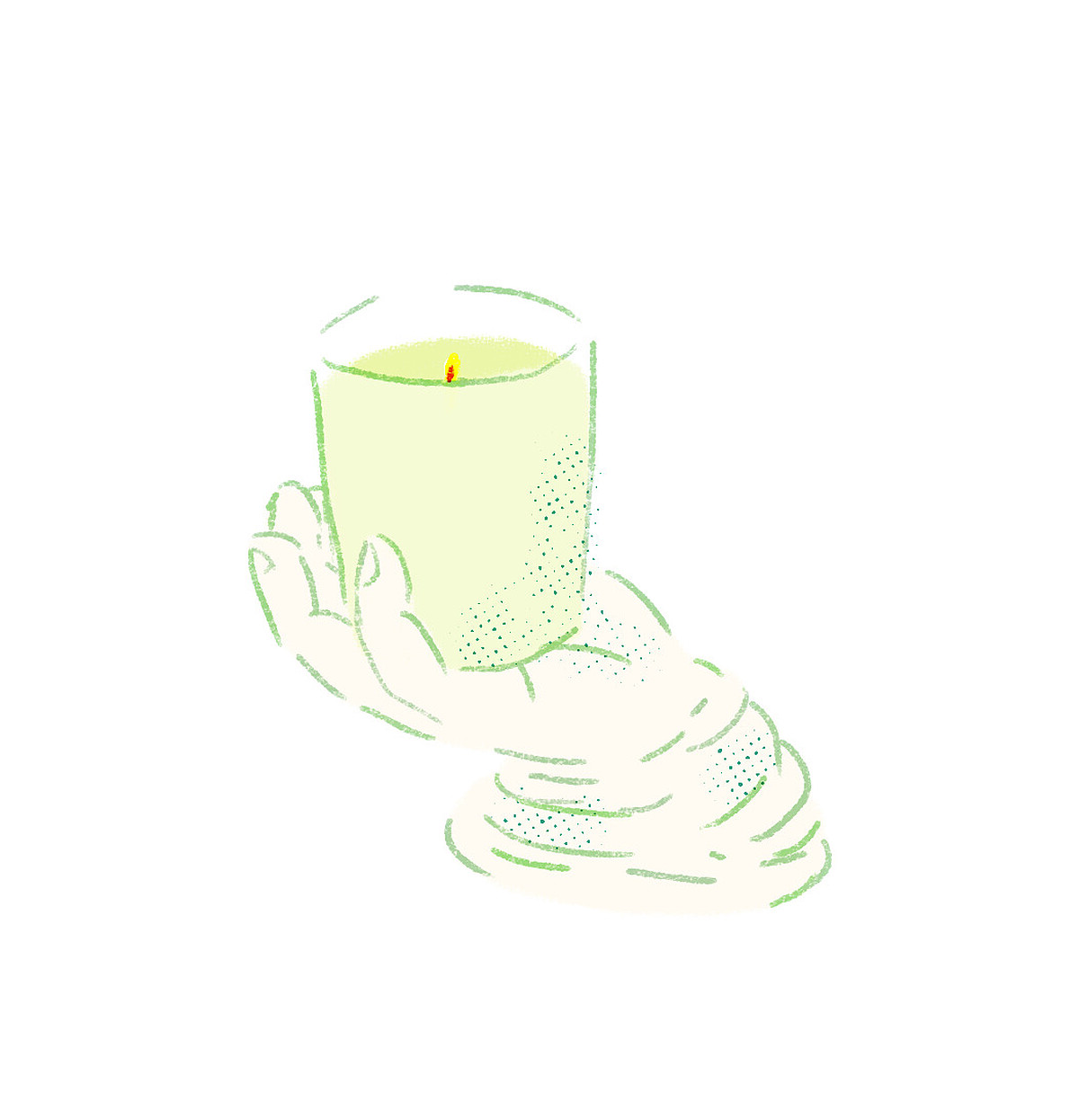 ▲Palais d'Hiver 香氛蠟燭,Astier de Villatte、 手造型白瓷蠟燭架,Astier de Villatte。(插圖/Mori三木森)