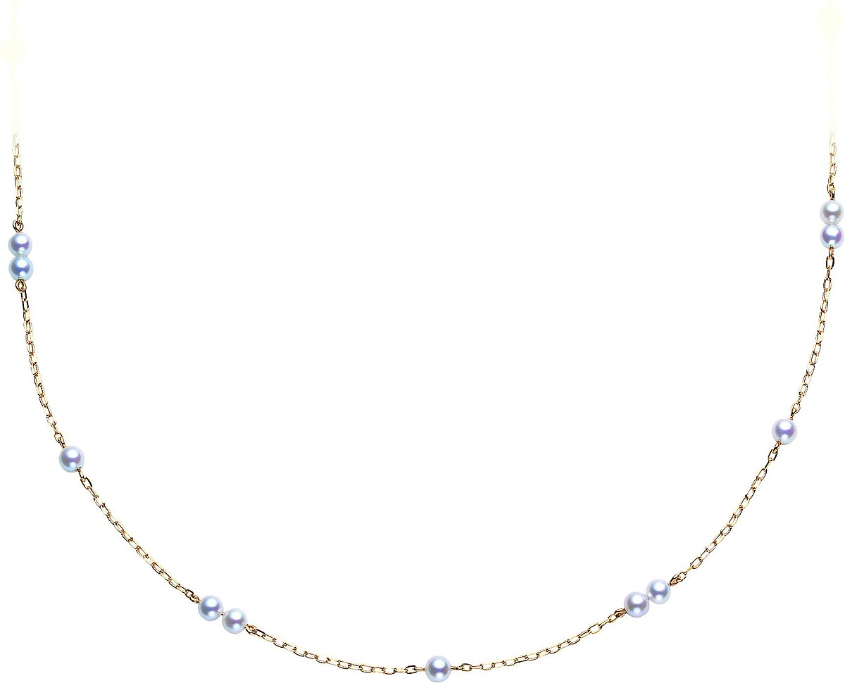 Mikimoto 18K黃金與日本Akoya珍珠項鍊，參考價格NT22,000