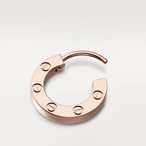 Cartier 卡地亞 Love系列18K玫瑰金單邊耳環，售價NT249,000